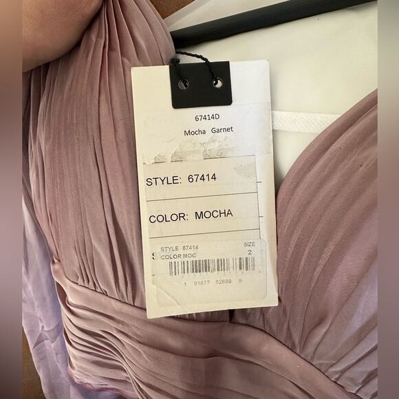 Mac Duggal | 67414 Chiffon Open Sleeve A Line Gown Size 2 NEW - Picture 11 of 13